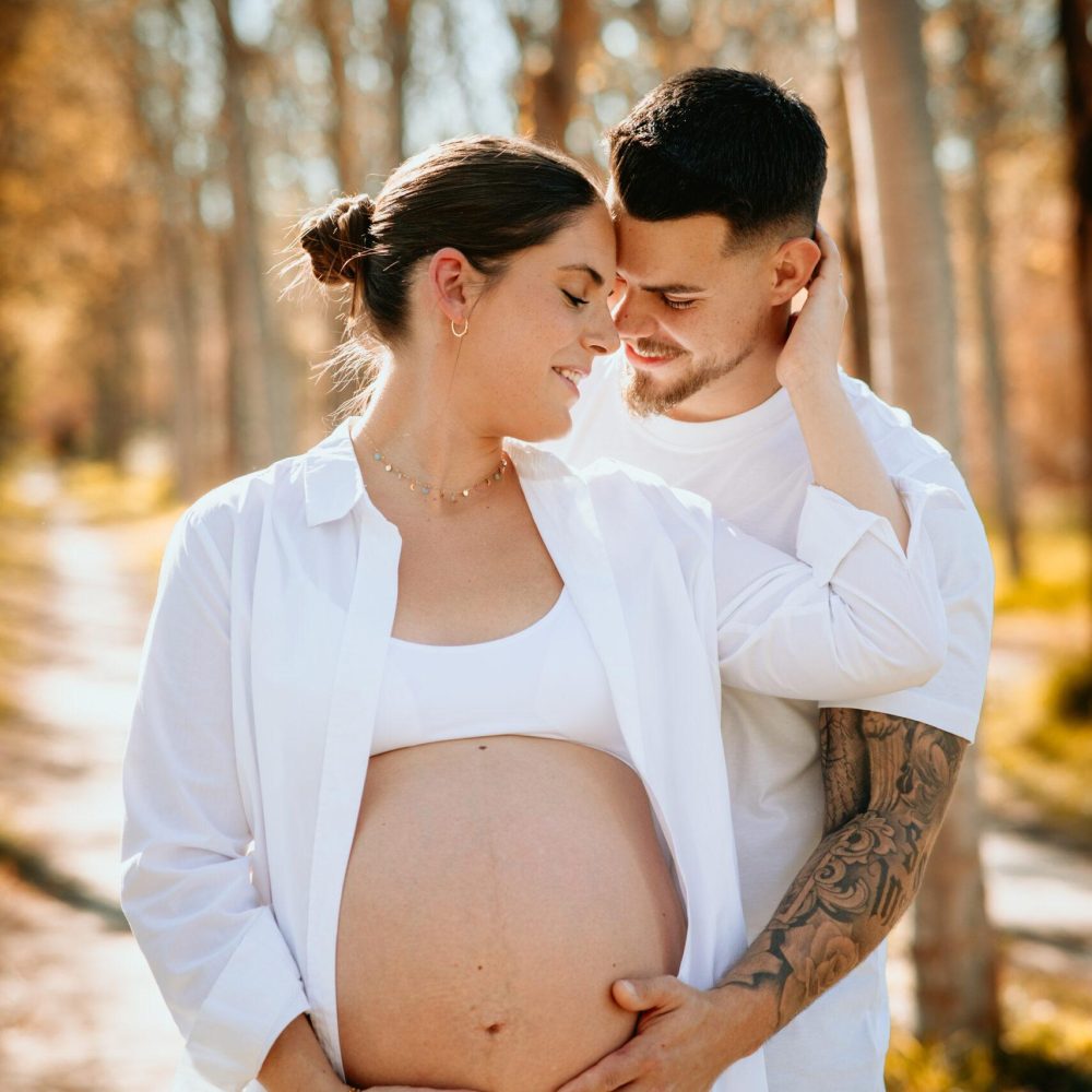 sesión embarazo zaragoza fotografo reportaje exterior natural profesional premama embarazada fotografía natural moderna